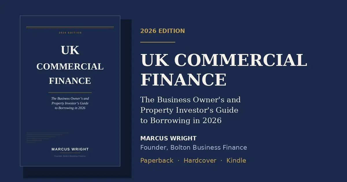 UK Commercial Finance 2026 Edition by Marcus Wright, the business owner's and property investor's guide to borrowing, available in paperback, hardcover and Kindle